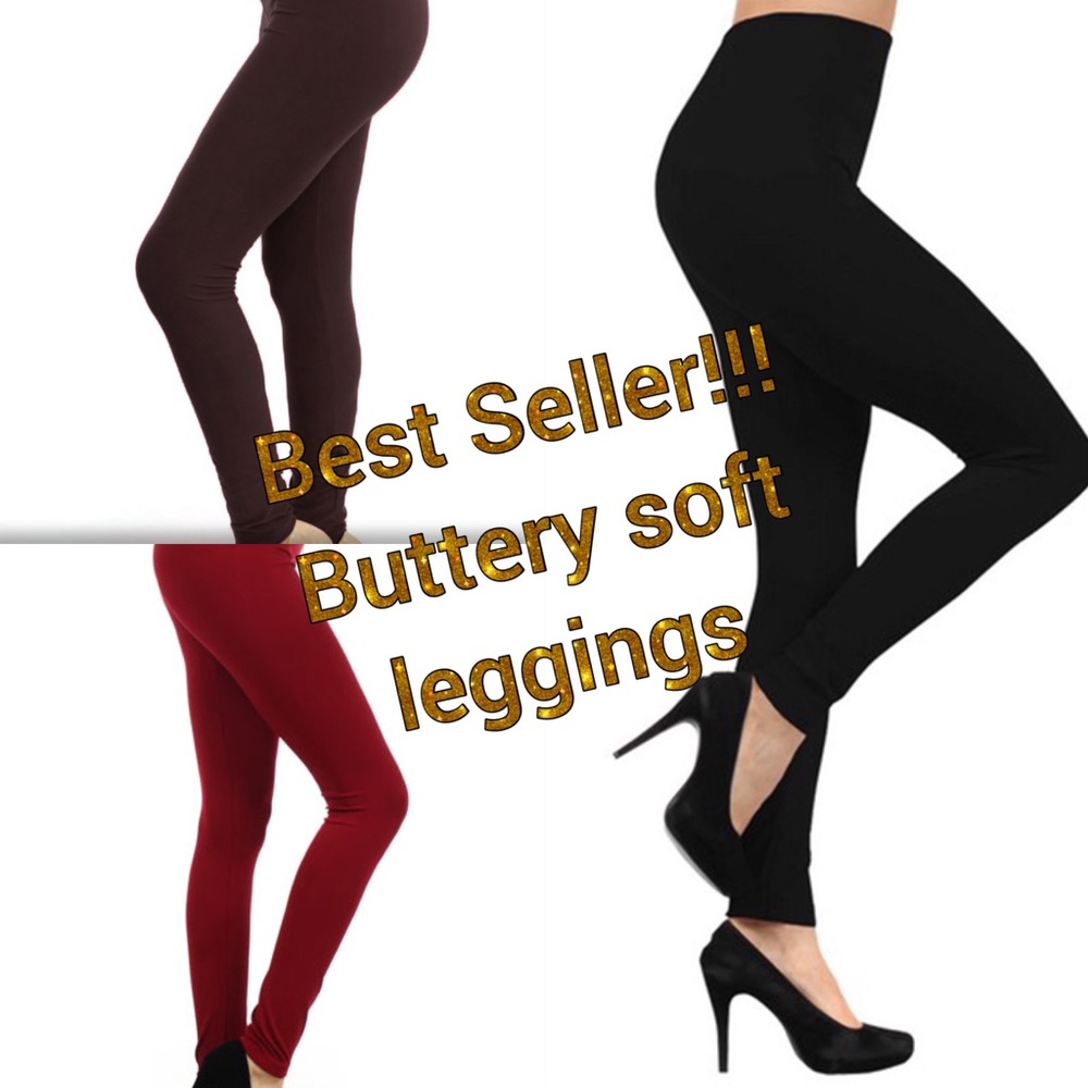 Buttery Soft Solid Black Leggings 5🌟 rated